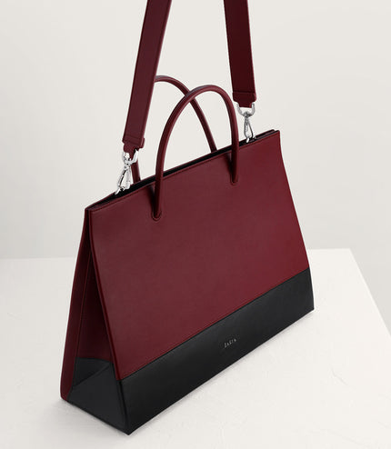 Paneled Boxy Tote