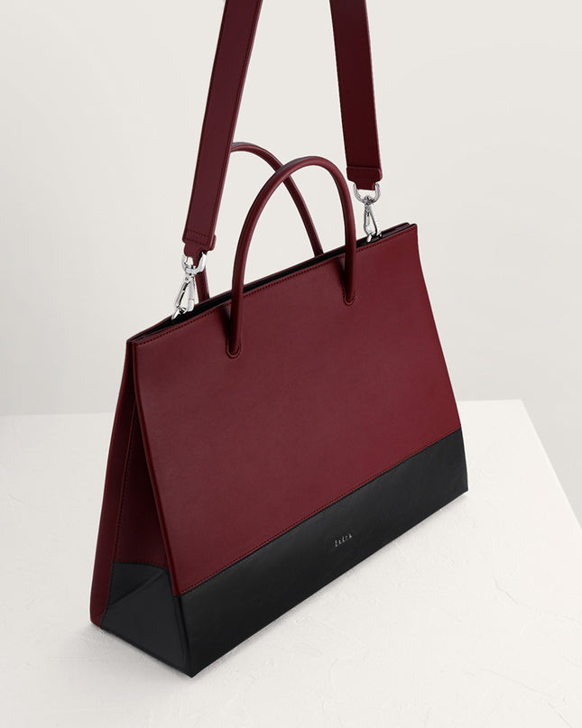 Paneled Boxy Tote