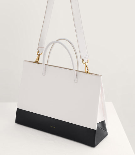 Paneled Boxy Tote