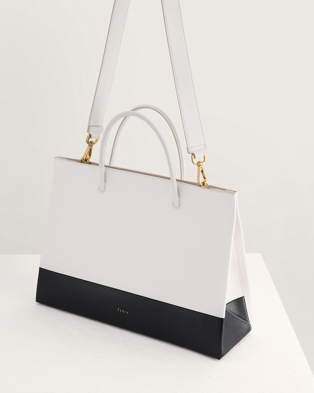 Paneled Boxy Tote