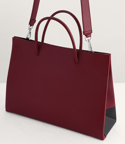 Paneled Boxy Tote