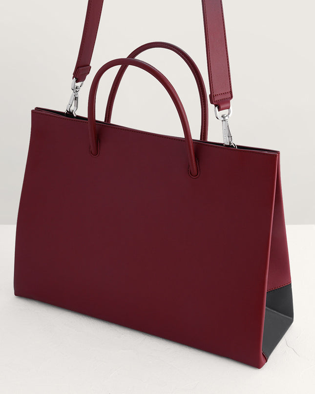 Paneled Boxy Tote