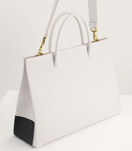Paneled Boxy Tote