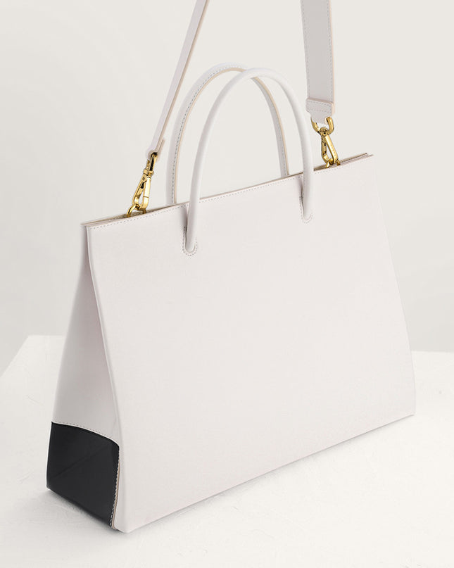 Paneled Boxy Tote