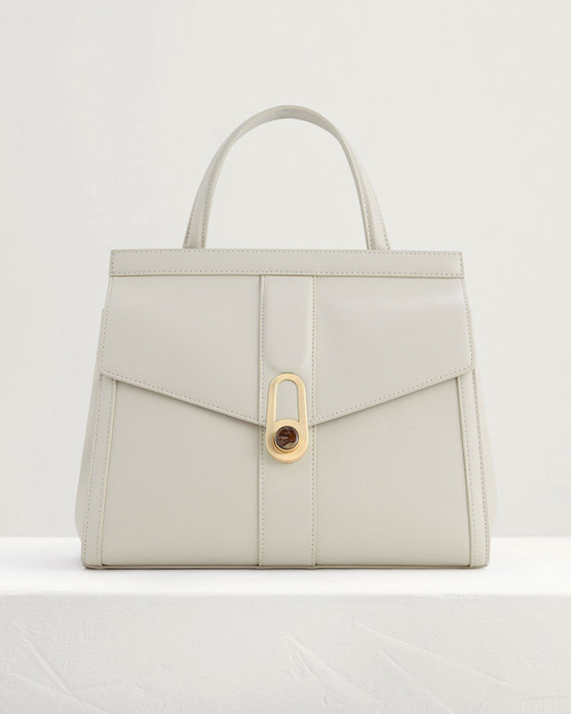 Top Handle Bag with Precious Stone Detailing