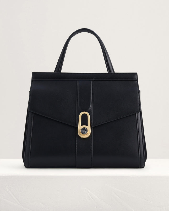 Top Handle Bag with Precious Stone Detailing