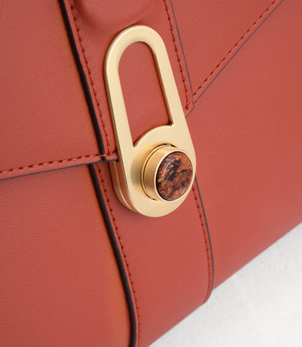 Top Handle Bag with Precious Stone Detailing