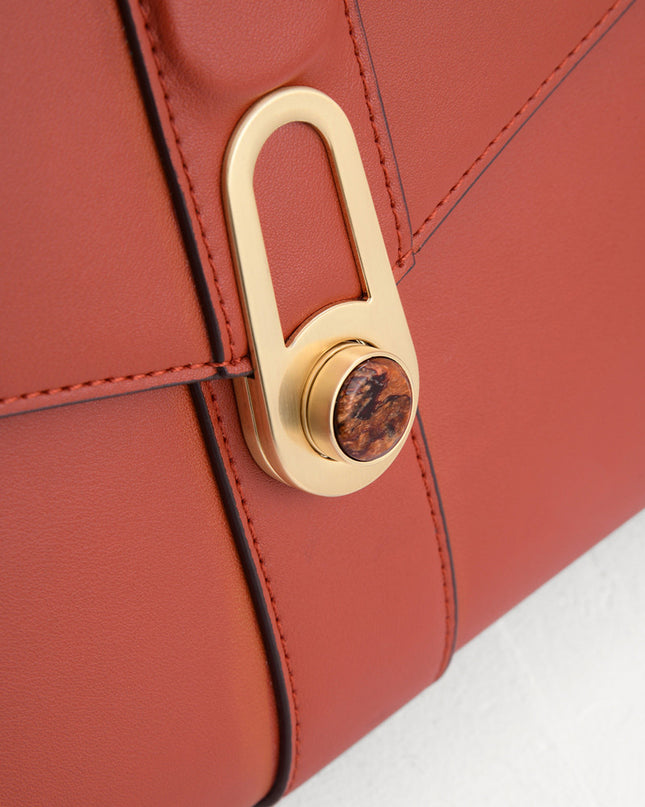 Top Handle Bag with Precious Stone Detailing
