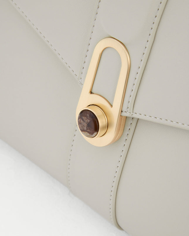 Top Handle Bag with Precious Stone Detailing
