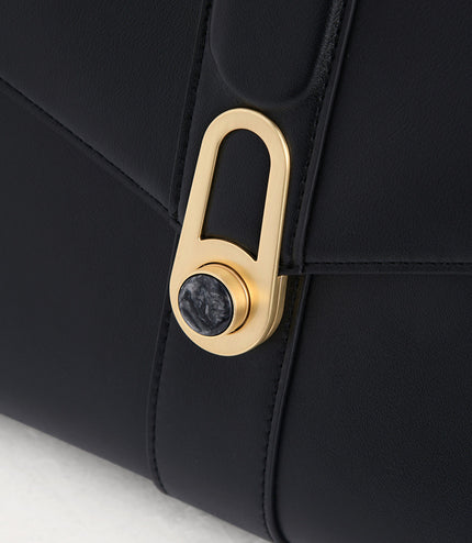 Top Handle Bag with Precious Stone Detailing