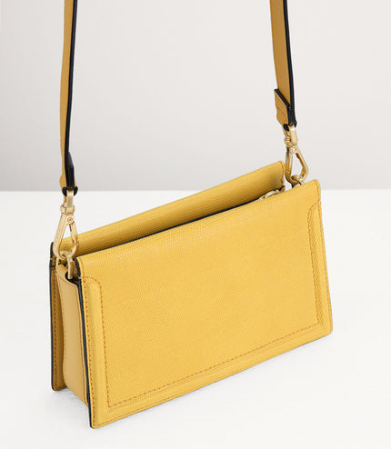 Multi-Way Lizard-Effect Leather Bag
