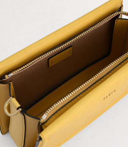 Multi-Way Lizard-Effect Leather Bag