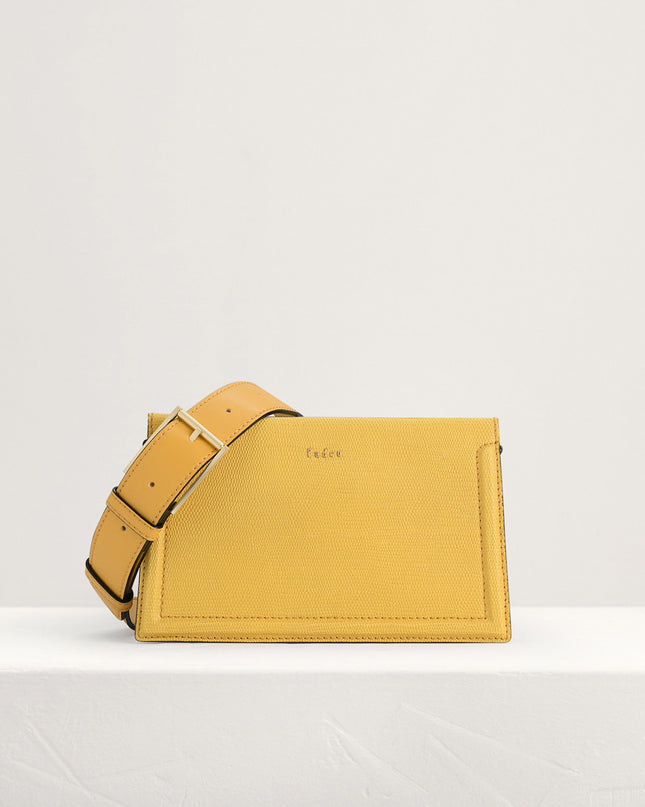 Multi-Way Lizard-Effect Leather Bag