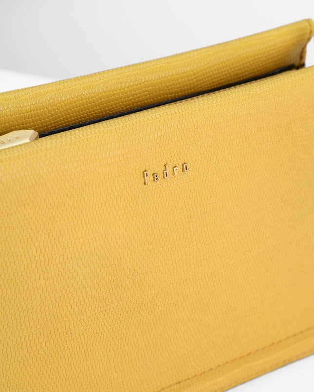 Multi-Way Lizard-Effect Leather Bag