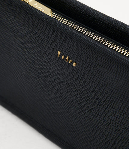 Multi-Way Lizard-Effect Leather Bag