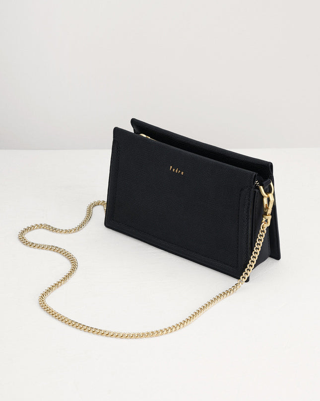 Multi-Way Lizard-Effect Leather Bag