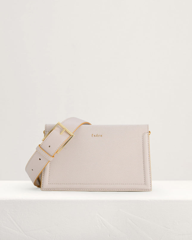 Multi-Way Lizard-Effect Leather Bag