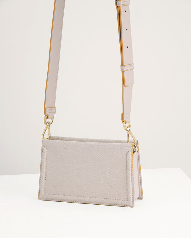 Multi-Way Lizard-Effect Leather Bag