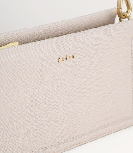 Multi-Way Lizard-Effect Leather Bag