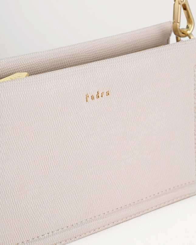 Multi-Way Lizard-Effect Leather Bag