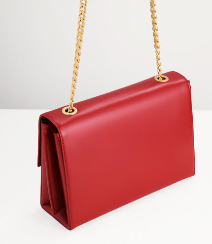 Front Flap Leather Shoulder Bag