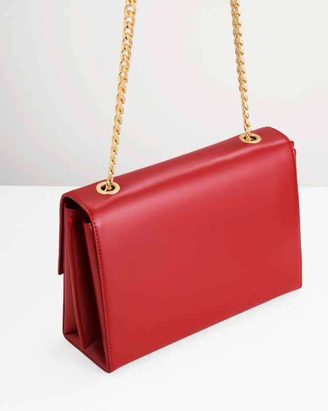Front Flap Leather Shoulder Bag