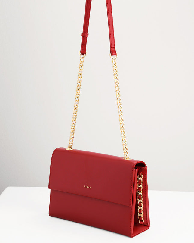 Front Flap Leather Shoulder Bag
