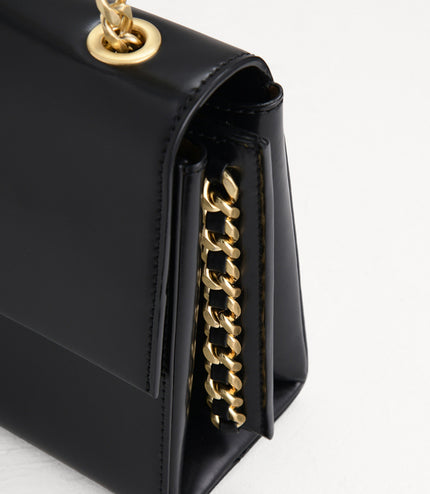 Front Flap Leather Shoulder Bag
