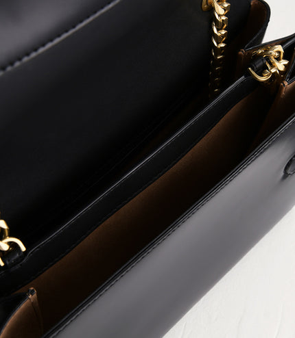 Front Flap Leather Shoulder Bag