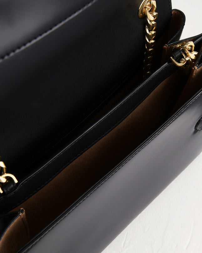 Front Flap Leather Shoulder Bag