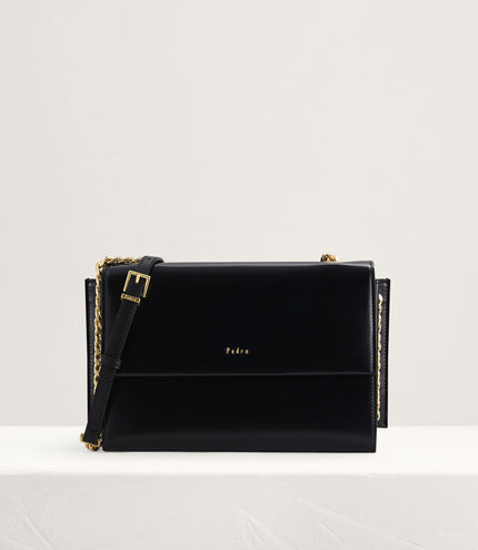 Front Flap Leather Shoulder Bag