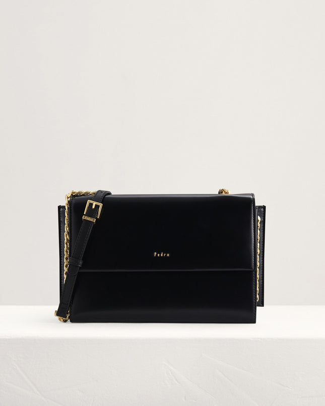 Front Flap Leather Shoulder Bag