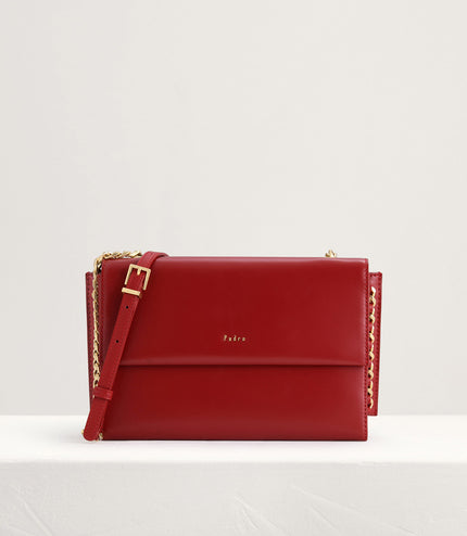 Front Flap Leather Shoulder Bag