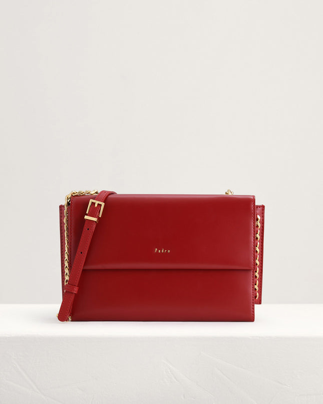 Front Flap Leather Shoulder Bag