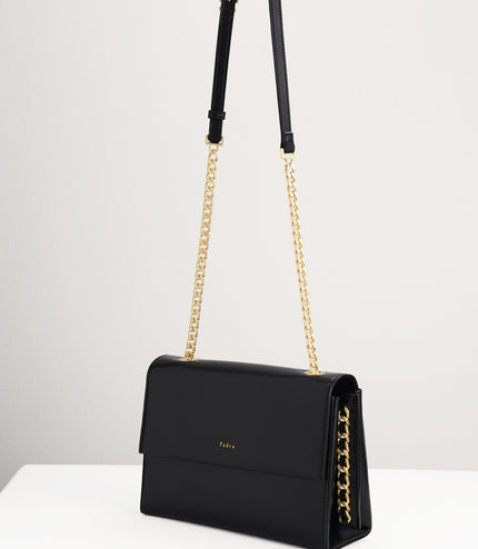 Front Flap Leather Shoulder Bag