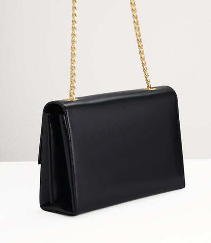Front Flap Leather Shoulder Bag
