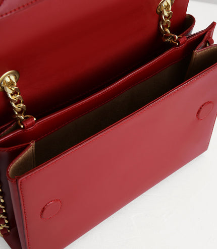 Front Flap Leather Shoulder Bag