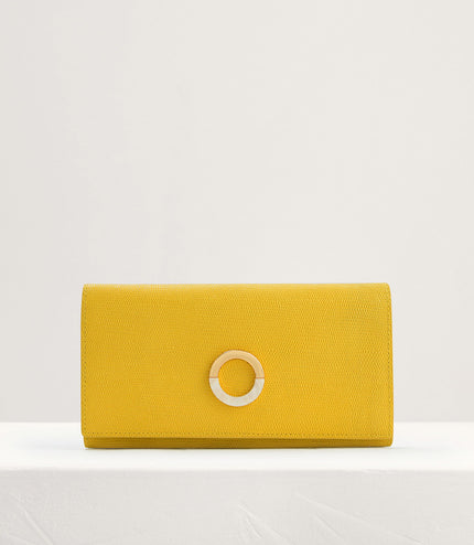 Lizard-Effect Leather Wallet On Chain