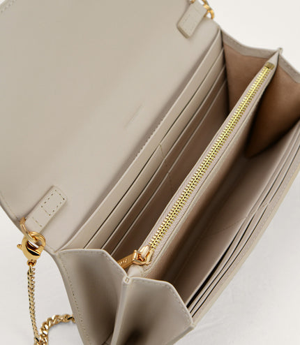 Lizard-Effect Leather Wallet On Chain
