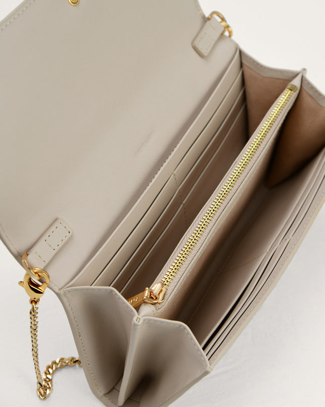 Lizard-Effect Leather Wallet On Chain