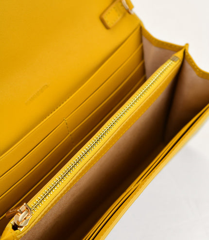 Lizard-Effect Leather Wallet On Chain