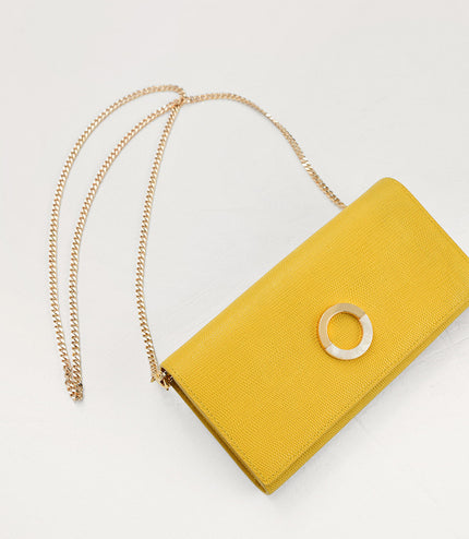 Lizard-Effect Leather Wallet On Chain