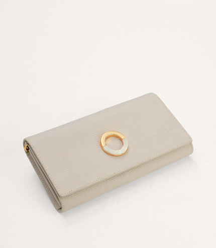 Lizard-Effect Leather Wallet On Chain