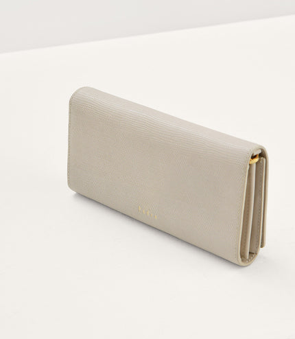 Lizard-Effect Leather Wallet On Chain