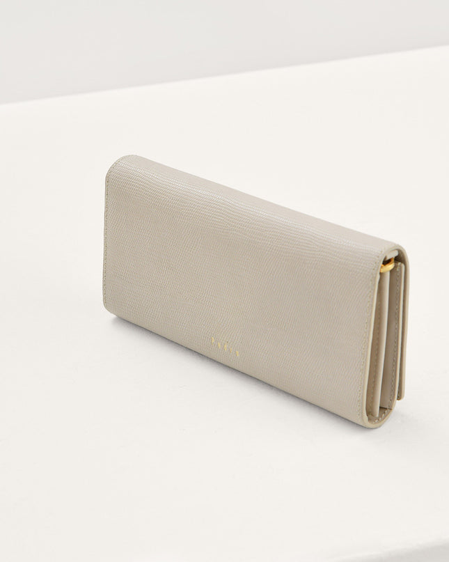 Lizard-Effect Leather Wallet On Chain