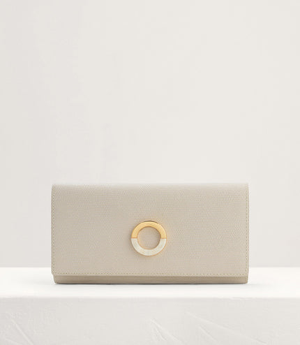 Lizard-Effect Leather Wallet On Chain