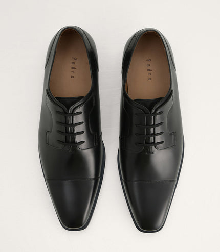 Pointed Toe Leather Derby Shoes