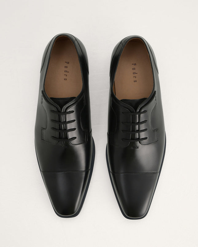 Pointed Toe Leather Derby Shoes