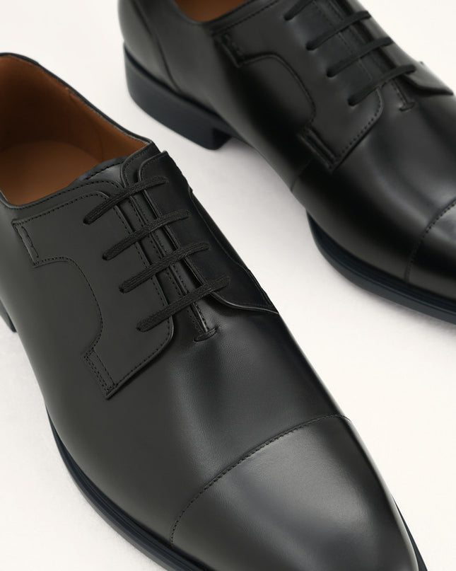 Pointed Toe Leather Derby Shoes