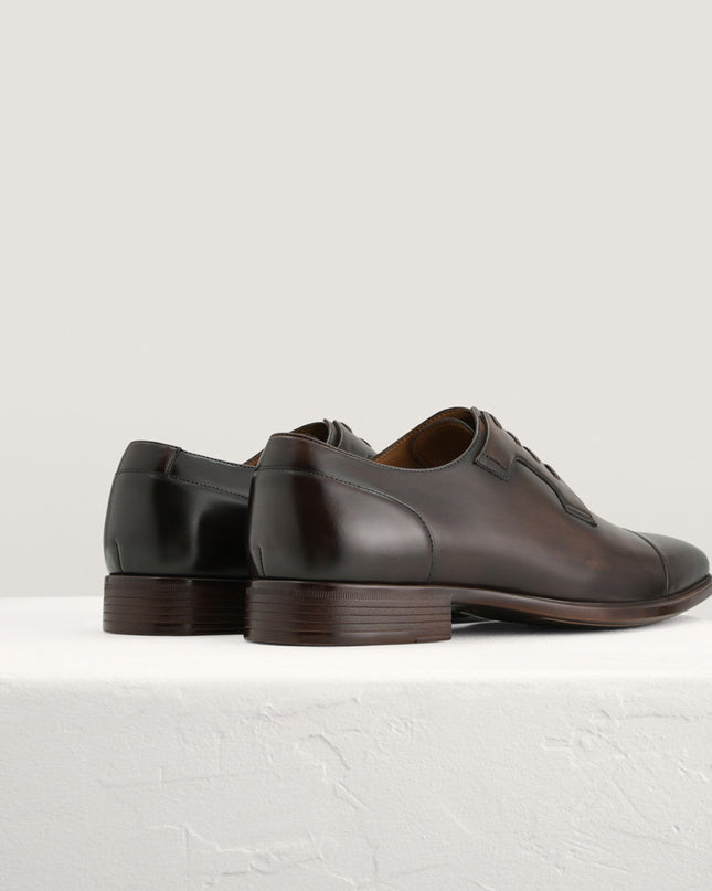 Pointed Toe Leather Derby Shoes